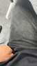 IZEXX美式褶皺牛仔短褲男高街水洗做舊寬松休閑五分褲子IZ029黑色3XL 曬單實拍圖