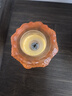 星光緣酥油燈蠟燭燭臺燈座琉璃佛前供燈長明燈燈架燈盞供具燭臺琥珀色高6厘米一對  曬單實拍圖