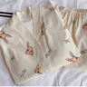 施貝柔月子服哺乳睡衣孕婦裝孕產(chǎn)婦家居服衣褲套裝可外出穿米色XXL 曬單實(shí)拍圖