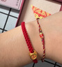 兩世歡錦鯉紅繩手鏈女考試上岸編織手繩男情侶生日五彩繩勵志加油禮物 戲魚(yú)錦鯉朱砂手繩【B336】 曬單實(shí)拍圖