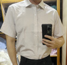 莊吉【萊賽爾+桑蠶絲】男士短袖襯衫夏季輕薄款商務(wù)休閑條紋襯衣男裝 曬單實(shí)拍圖