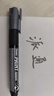 派通（Pentel）彩色圓頭油漆筆 防水速干記號筆粗頭大字廣告筆MMP20 灰色單支裝 曬單實拍圖