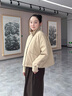 波司登（BOSIDENG）新款輕薄羽絨服女短款90絨巴恩風(fēng)休閑立領(lǐng)夾克保暖外套B250135336 金沙卡其|7C91【暢銷色】 M 165/88A 體重約125-140斤 曬單實(shí)拍圖