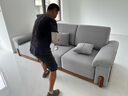 布領(lǐng)原木奶油風(fēng)多功能電動(dòng)沙發(fā)客廳可調(diào)節(jié)零靠墻貓抓布藝翻倒幾沙發(fā)床 2.7m電動(dòng)三人位+（翻蓋茶幾） 【六防特性】貓抓布 曬單實(shí)拍圖