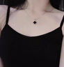 之巖（ZhiYan）彩金色四葉草項(xiàng)鏈女士鎖骨鏈輕奢小眾吊墜首飾生日禮物送女友老婆 999銀天然孔雀石項(xiàng)鏈-綠色 【精美禮盒】 曬單實(shí)拍圖