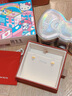 周生生HelloKitty珍珠黃金耳釘三麗鷗足金蝴蝶結(jié)耳飾92634E定價 曬單實拍圖