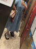 TOMMY JEANS【復(fù)古文藝風(fēng)】25夏季女純棉收腰寬松牛仔連衣裙長裙20374 牛仔藍1A4 S (推薦:95-110斤) 曬單實拍圖