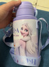 迪士尼（Disney）兒童保溫杯316不銹鋼吸管直飲水杯幼兒園小學(xué)生雙飲水壺愛莎公主 曬單實(shí)拍圖