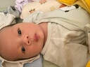 貝瑞加（Babyprints）嬰兒連體衣2件裝新生寶寶蝴蝶衣長袖護(hù)肚連身衣滿月服 綠熊貓59 曬單實(shí)拍圖