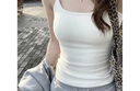 浪莎純棉小吊帶白色背心女夏外穿美背帶胸墊修身純色內(nèi)搭打底無袖上衣 白色(純棉自帶胸墊) M85-100斤 均碼 曬單實拍圖