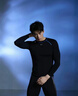速比濤（Speedo）泳衣男ECO環(huán)保系列防曬冬泳男子長袖溫泉泳衣上裝 黑色/白色 L 曬單實拍圖