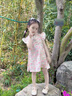 G.DUCKKIDS小黃鴨童裝女童連衣裙夏季小童寶寶公主裙兒童裙子洋氣飛飛袖嬰兒 綠色裙子+帽子 100 尺碼2~3歲【 90-100cm】 曬單實(shí)拍圖