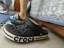 crocs卡駱馳貝雅卡駱班|205089 黑色/白色-066 39(240mm)  曬單實(shí)拍圖
