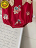 G.DUCKKIDS小黃鴨夏季哈衣嬰幼兒包屁衣國風(fēng)女寶寶爬服薄款嬰兒衣服滿月百天 紅色 59cm 59 曬單實(shí)拍圖