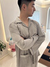 VENTION真絲睡衣冬季男長(cháng)袖大碼純色高級感桑蠶絲家居服禮盒套裝生日禮物 銀杏【長(cháng)袖+長(cháng)褲】 2XL 【建議160-180斤】 曬單實(shí)拍圖