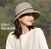 Siggi防曬帽女春夏防曬復古小盆帽度假漁夫帽遮陽(yáng)帽可折疊涼帽草帽 氣質(zhì)咖 M(56-58CM) 曬單實(shí)拍圖