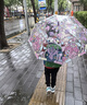 小馬寶莉兒童雨傘透明長柄彩窗雨傘學生上學可愛女孩藍色 曬單實拍圖