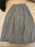 QTQP花苞裙半身裙女2025夏季新款學(xué)生高腰中長(cháng)款A字燈籠寬松蓬蓬裙 灰色 薄款 S 推薦80-95斤 曬單實(shí)拍圖