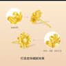 周六福太陽花黃金耳釘女足金耳飾生日禮物計價A0914070 一對 約2.83g  曬單實拍圖