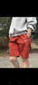 夏季薄款男士短褲高端品牌純棉運動(dòng)休閑跑步健身五分褲楓葉沙灘褲 磚紅色 L 曬單實(shí)拍圖