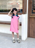 mlgt法國風(fēng)潮童裝 女童連衣裙夏2025新款大童多巴胺女孩夏裝POLO裙子 粉色Polo裙 160 曬單實(shí)拍圖
