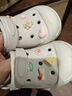 駱駝（CAMEL）洞洞鞋女時(shí)尚可愛(ài)鞋花厚底增高涼拖鞋 L25M533057 米白 36/37 曬單實(shí)拍圖