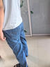 啄木鳥(niǎo)（TUCANO）冰絲牛仔褲男夏季薄款2025新款大碼寬松直筒百搭舒適休閑長(zhǎng)褲子男 磨白藍(lán)（夏季薄款） 32 【腰圍2尺5】 曬單實(shí)拍圖