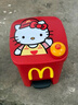 hellokitty麥當勞腳踏垃圾桶創(chuàng  )意兒童房臥室腳踩紙簍 紅桶+立體標+鈴鐺+貓貼紙 曬單實(shí)拍圖