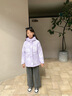 波司登（BOSIDENG）2025新款羽絨服女兒童一手長(zhǎng)三合一5A抗菌絨4防外套T250131342 勇敢熊紫9EA4 140 /64 約 130-140cm 30kg 曬單實(shí)拍圖