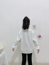 真維斯童裝女童秋季套裝2026新款中大童秋裝兩件套兒童超好看衛衣牛仔褲 【圓領(lǐng)衛衣】白色/藍字藍粉花 140 曬單實(shí)拍圖