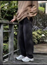 美式復古高街松緊腰牛仔褲男春夏季新款寬松水洗闊腿直筒長褲子男 炫褲-8801深藍色 升級版高質(zhì)量款 M （建議90-105斤以內(nèi)） 曬單實拍圖
