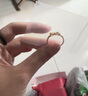 中國(guó)黃金（CHINA GOLD）黃金在逃公主戒指足金蝴蝶結(jié)戒指七夕情人節(jié)生日禮物送老婆紀(jì)念日 蝴蝶結(jié)戒指 約0.5g【15號(hào)】+心動(dòng)摯愛(ài)禮盒 曬單實(shí)拍圖