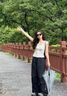 莫代爾防曬工裝褲子女夏季薄款2025新款寬松直筒垂感休閑運(yùn)動(dòng)冰絲闊腿褲 粉色【可闊腿可束腿】 L 【建議111-125斤】 曬單實(shí)拍圖