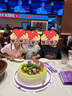 元祖生日蛋糕同城配送 當日送達新鮮兒童鮮奶蛋糕動物奶油表白星座 多肉森林（逼真植物園） 10號（6-9人食用） 曬單實拍圖
