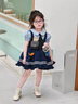 G.DUCKKIDS朱迪兔子警官洛麗塔公主裙兒童衣服夏裝小女孩生日裙子兒童cos服 藏青色裙子+裙撐 100 （建議身高90cm 3-4歲）cm 曬單實拍圖