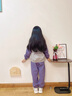 G.DUCKKIDS女童春秋裝套裝2024新款中大童女孩童裝兒童衛(wèi)衣運(yùn)動服秋冬兩件套 字母R連帽套裝-紫色 160cm 曬單實(shí)拍圖
