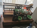 茶具收納架北美胡桃木雙層博古架中式實木茶壺紫砂茶杯瀝水置物架 一路相隨【49.8*23*25】 北美胡桃木收納架 曬單實拍圖
