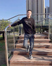 LEEVZFND輕奢牛仔褲男春夏季薄款透氣柔軟修身直筒男士微彈商務(wù)休閑長褲子 藍色315 31 曬單實拍圖