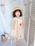 G.DUCKKIDS小黃鴨童裝女童連衣裙夏季新款兒童裙子女孩公主裙禮服網(wǎng)紗蓬蓬裙 杏色 100 尺碼2~3歲【90-100cm】 曬單實(shí)拍圖