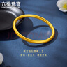 六福珠寶 我愛你黃金手鐲福滿傳家足金古法素圈計價 56mm-約5.20克 曬單實拍圖
