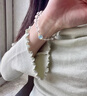月石緣白水晶海藍(lán)寶手串女款黑曜石轉(zhuǎn)運(yùn)珠手鏈生日禮物五行補(bǔ)金水 海藍(lán)寶款【珠徑約8m】 曬單實(shí)拍圖