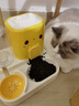 BNBNO喂食器貓食盆貓咪飯碗糧碗狗狗碗雙碗飲水喂貓神器喝水一體機(jī) 奶酪黃&喂食飲水二合一 曬單實(shí)拍圖