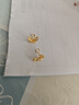中國黃金（CHINA GOLD）黃金耳釘女款新款鏤空足金蝴蝶彎鉤耳飾情人節生日禮物送女友愛(ài)人 蝴蝶耳釘 約1g 曬單實(shí)拍圖