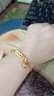 中國黃金（CHINA GOLD）黃金手鏈女款足金五帝錢(qián)幣小胖福納福手繩教師節生日禮物送女友 五帝錢(qián)小胖福手繩【金繩】約1.56g 曬單實(shí)拍圖