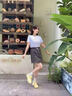 人本德訓(xùn)鞋女款夏季新款百搭小白鞋女網(wǎng)面透氣運(yùn)動鞋軟底阿甘休閑鞋子 黃色 38 曬單實拍圖