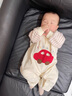 班喜迪嬰兒衣服春裝嬰幼兒背帶褲外出服超萌男女寶寶連體衣可愛(ài)爬服春秋 米色 73cm 曬單實(shí)拍圖