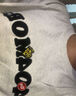 404MOBGANG字母刺繡DIY魔術(shù)貼短袖T恤男女美式潮牌休閑抑菌情侶上衣t 白花灰色 M 曬單實(shí)拍圖