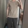 安德瑪（Under Armour）男裝T恤2025夏季新款舒適透氣運(yùn)動半袖圓領(lǐng)戶外訓(xùn)練快干健身短袖 修身版型/網(wǎng)眼設(shè)計(jì)/卡其色 L /(175)/140斤-160斤 曬單實(shí)拍圖
