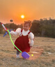 G.DUCKKIDS小黃鴨女童套裝春秋款連衣裙周歲女寶寶公主裙禮服兒童秋冬兩件套 紅色春秋套裝（花朵款夾子） 90 尺碼1~2歲【 80-90cm】 曬單實拍圖