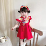 波步（BORBOON B）周歲女寶寶禮服夏裝嬰兒公主裙子抓周一歲生日連衣裙中國風(fēng)旗袍裙 【紅色】2339 90 曬單實(shí)拍圖
